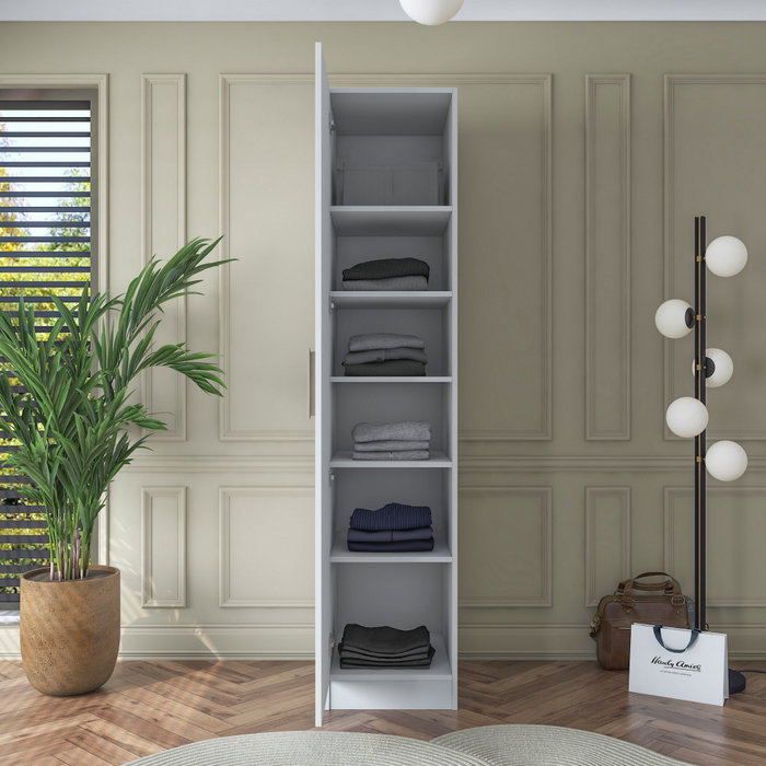Hanah Home Armario Blanco con Estanterías